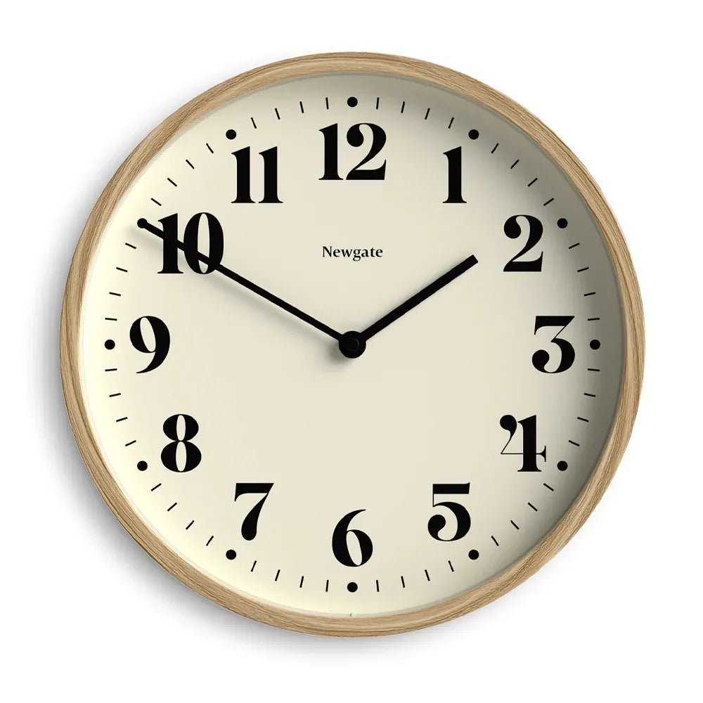 Newgate Number Four Theatre Wall Clock - Faux Wood - Wall Clocks