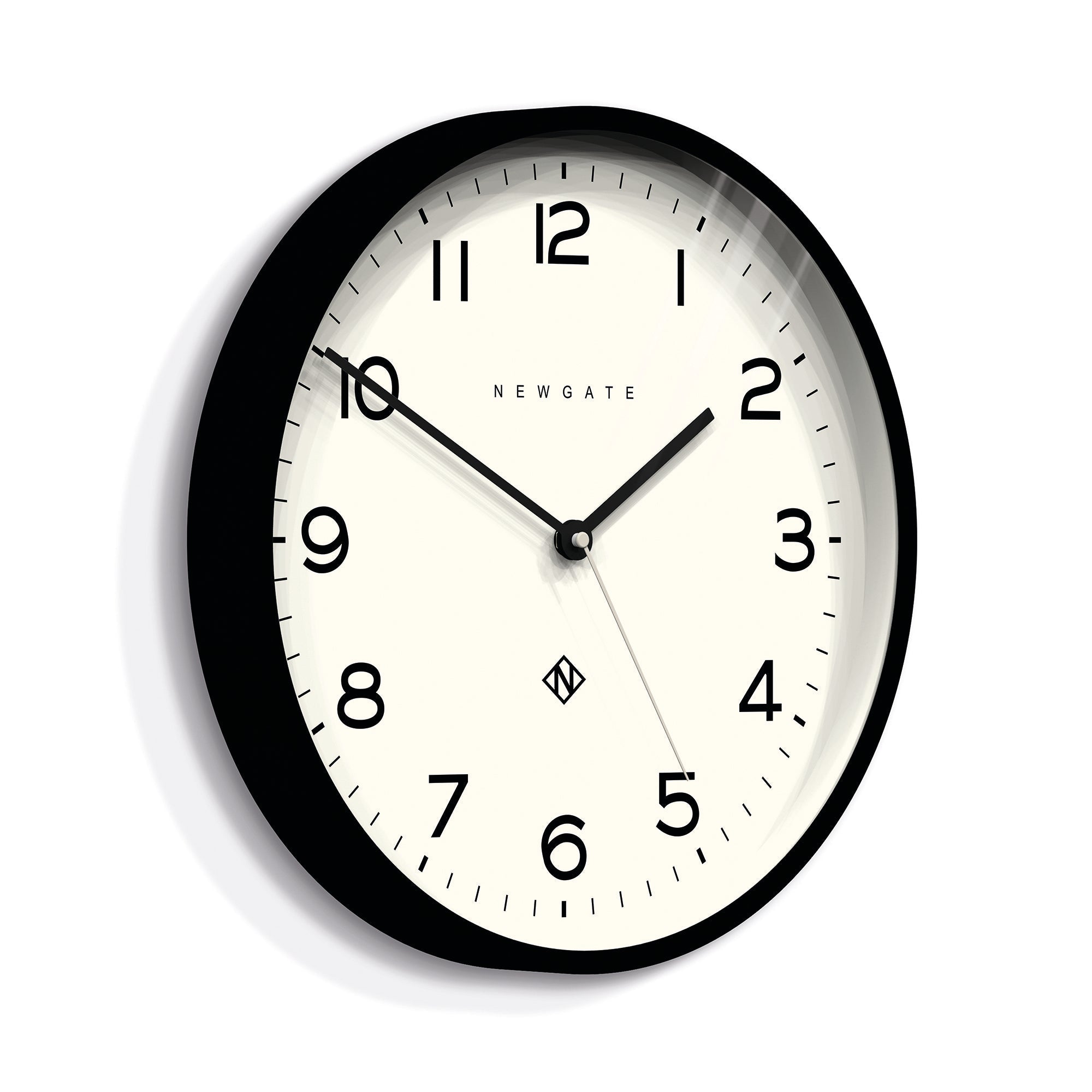 Newgate Number Three Echo Clock - Silicone Black - Wall Clocks