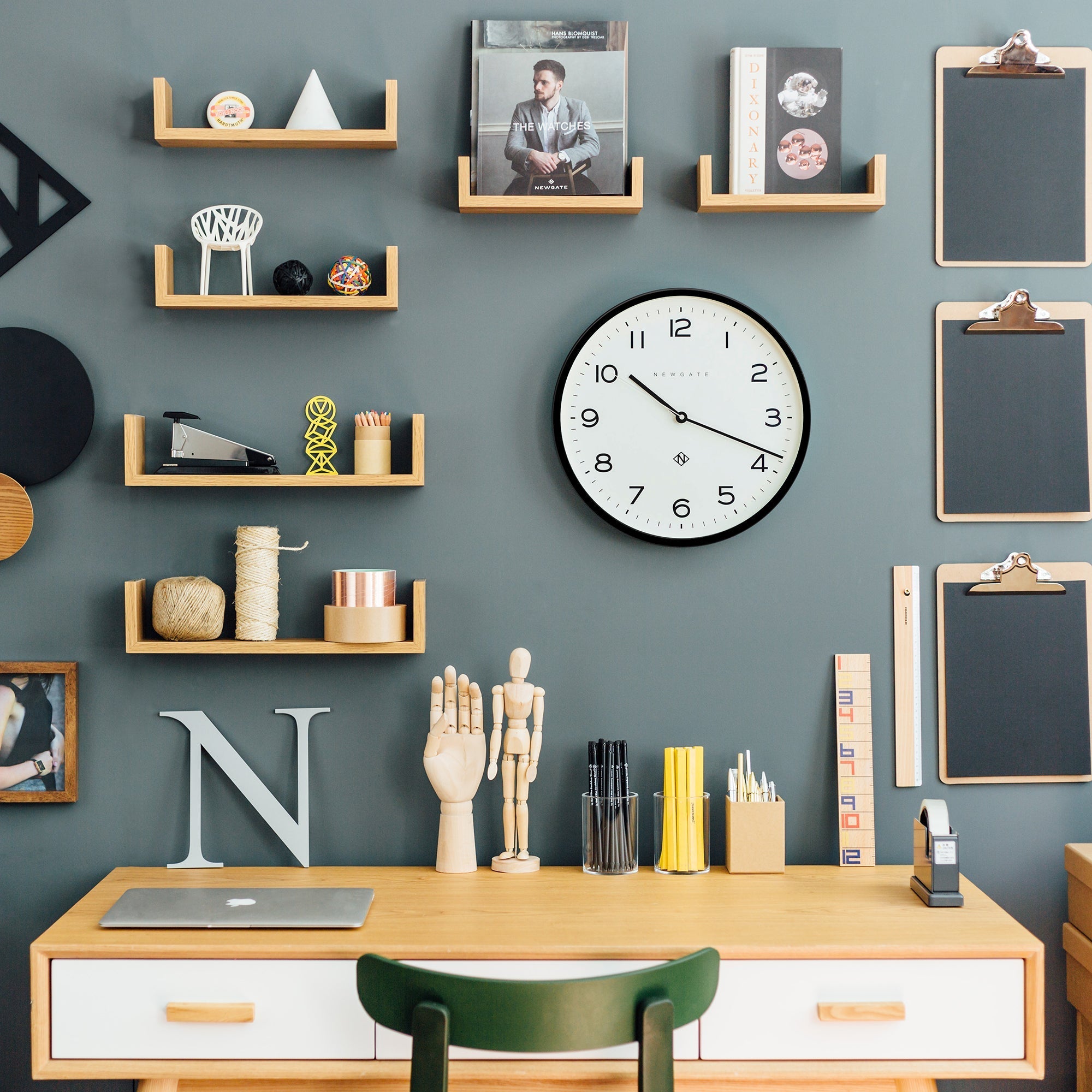 Newgate Number Three Echo Clock - Silicone Black - Wall Clocks