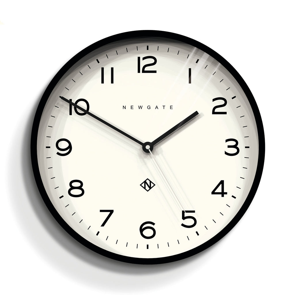 Newgate Number Three Echo Clock - Silicone Black - Wall Clocks