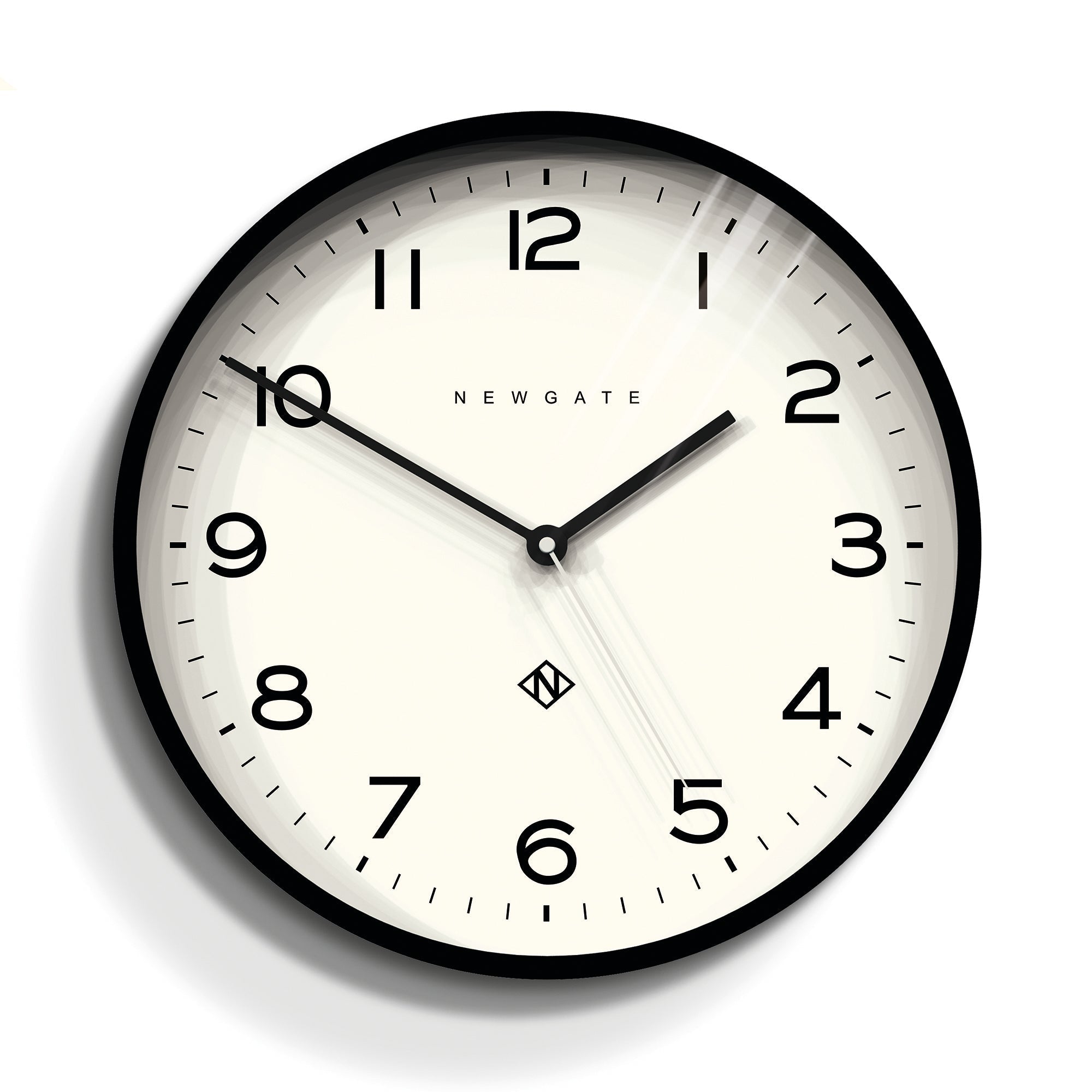 Newgate Number Three Echo Clock - Silicone Black - Wall Clocks