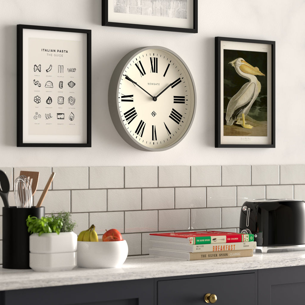 Newgate Number Three - Italian Grey - Wall Clocks