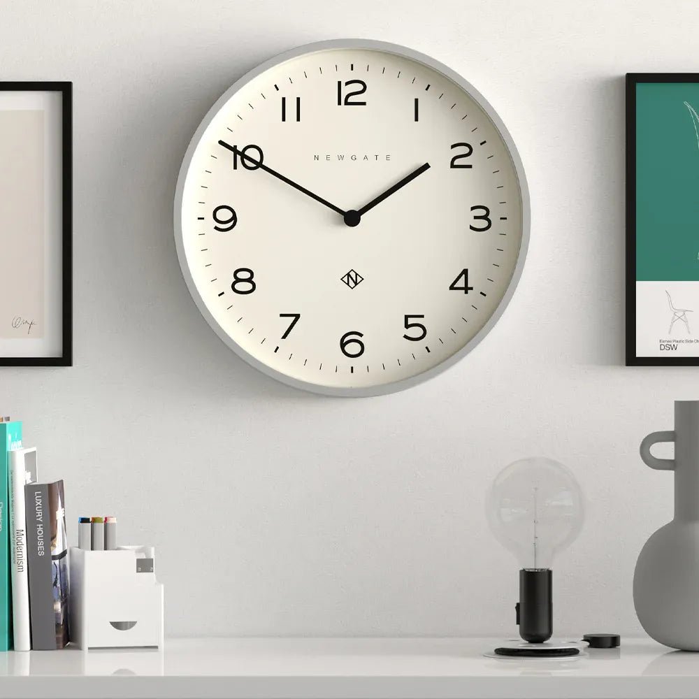 Newgate Number Two Echo Wall Clock - Posh Grey - Wall Clocks