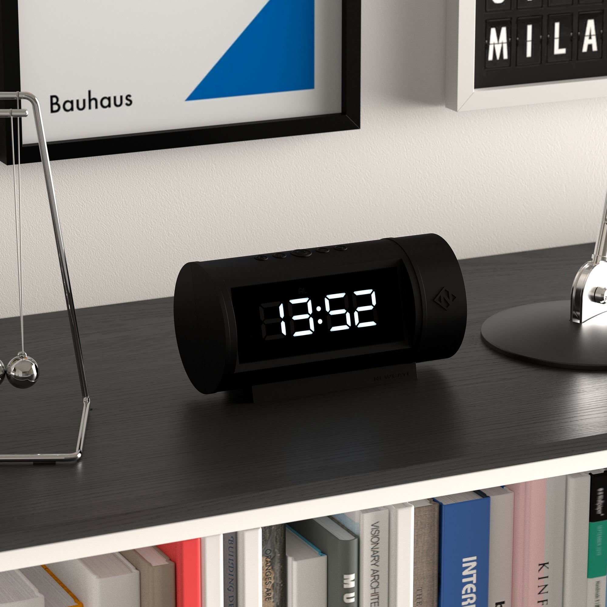 Newgate Pil Led Alarm Clock - Black - Desk Alarms