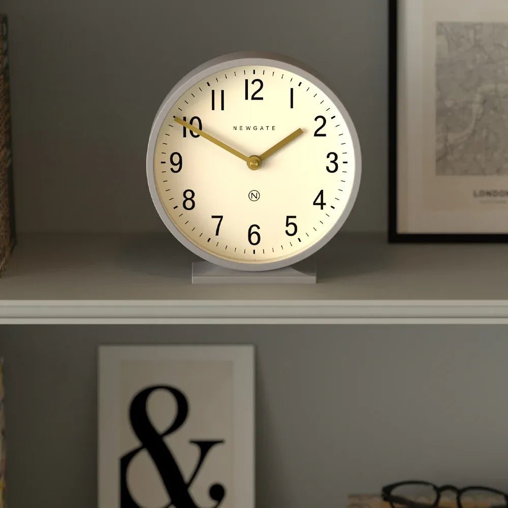 Newgate Q Mantel Clock - Clock - Grey - Desk and Shelf Clock