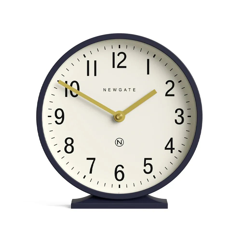 Newgate Q Mantel - Petrol Blue - Desk and Shelf Clock