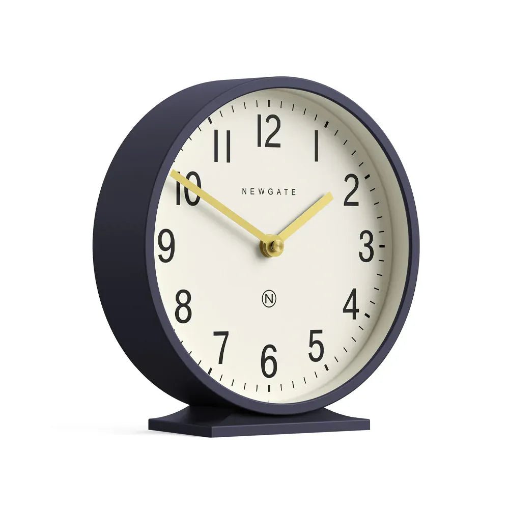 Newgate Q Mantel - Petrol Blue - Desk and Shelf Clock