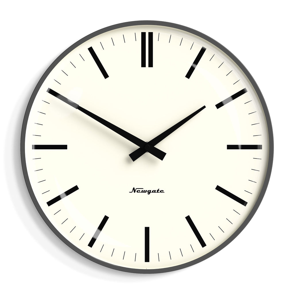 Newgate Radio City Wall Clock Bold Marker Dial - Matte Blizzard Grey - Wall Clocks