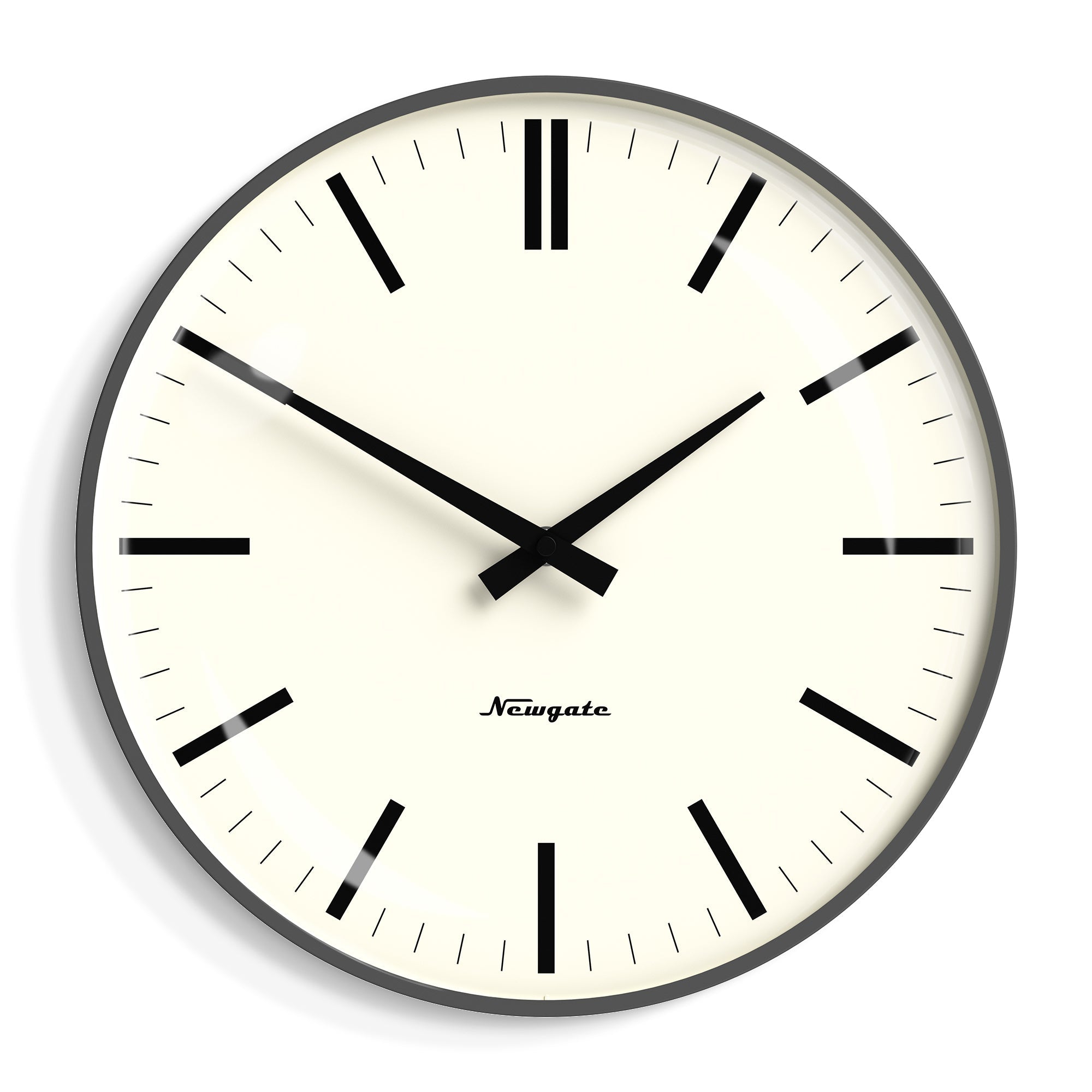 Newgate Radio City Wall Clock Bold Marker Dial - Matte Blizzard Grey - Wall Clocks