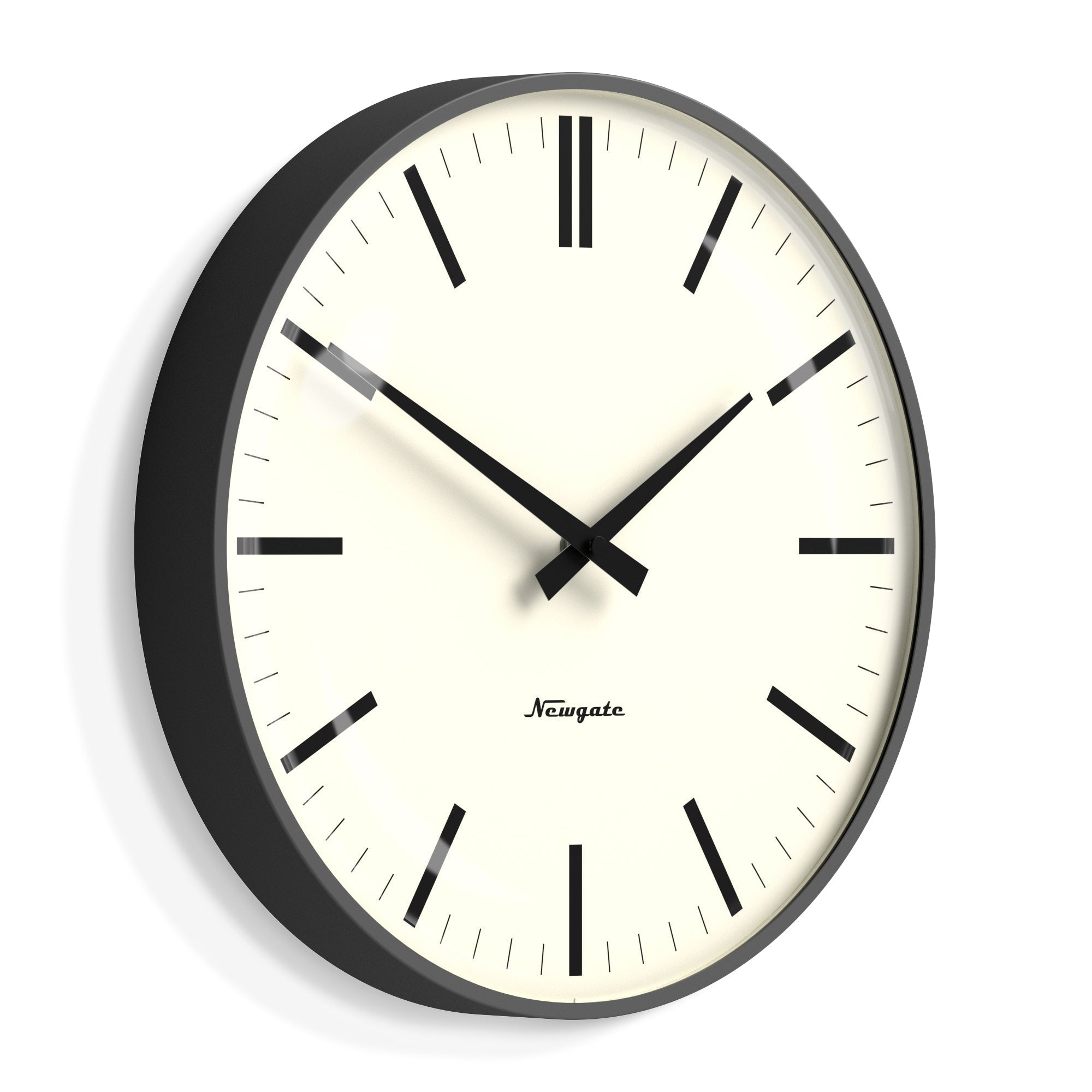 Newgate Radio City Wall Clock Bold Marker Dial - Matte Blizzard Grey - Wall Clocks