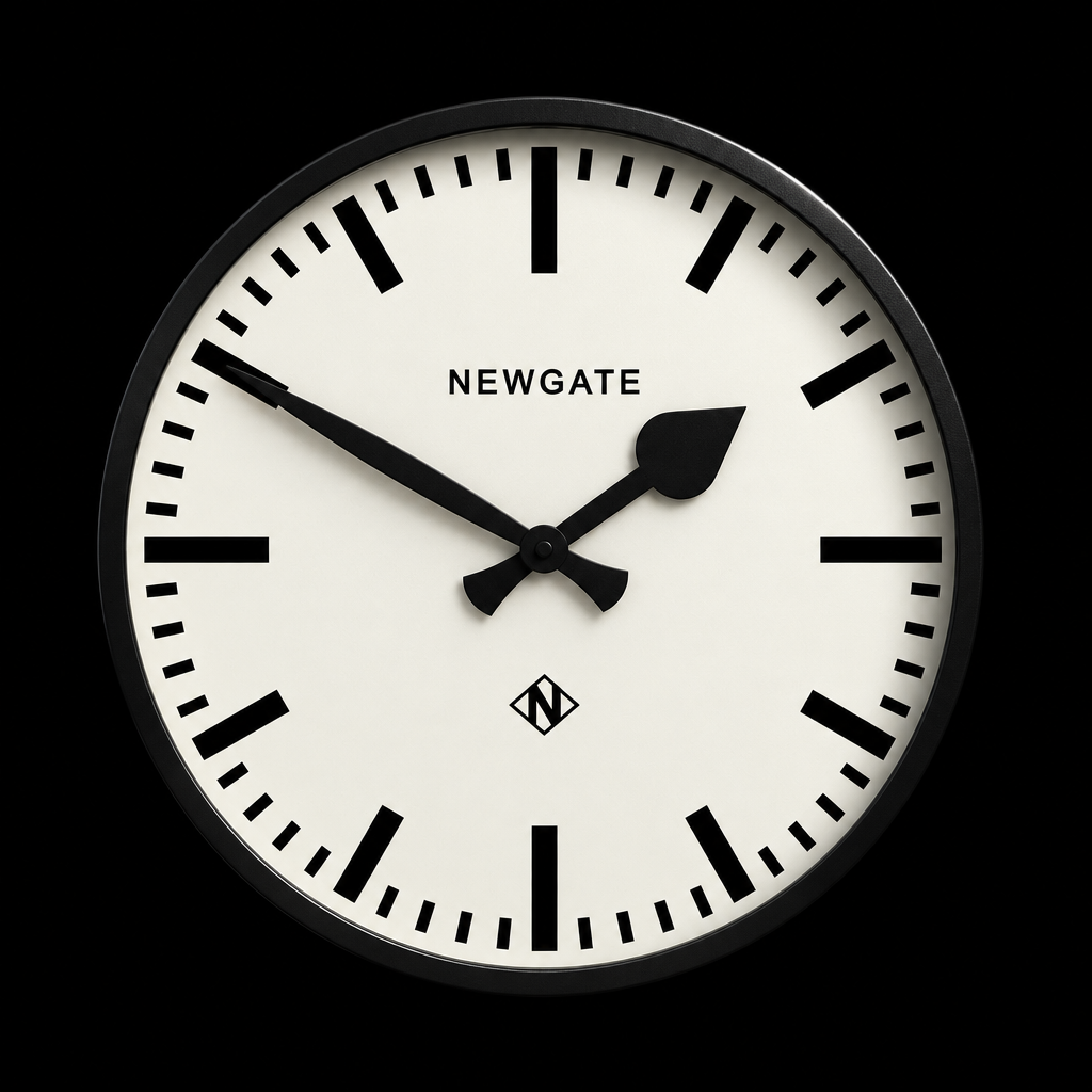Newgate Railway Clock - Black