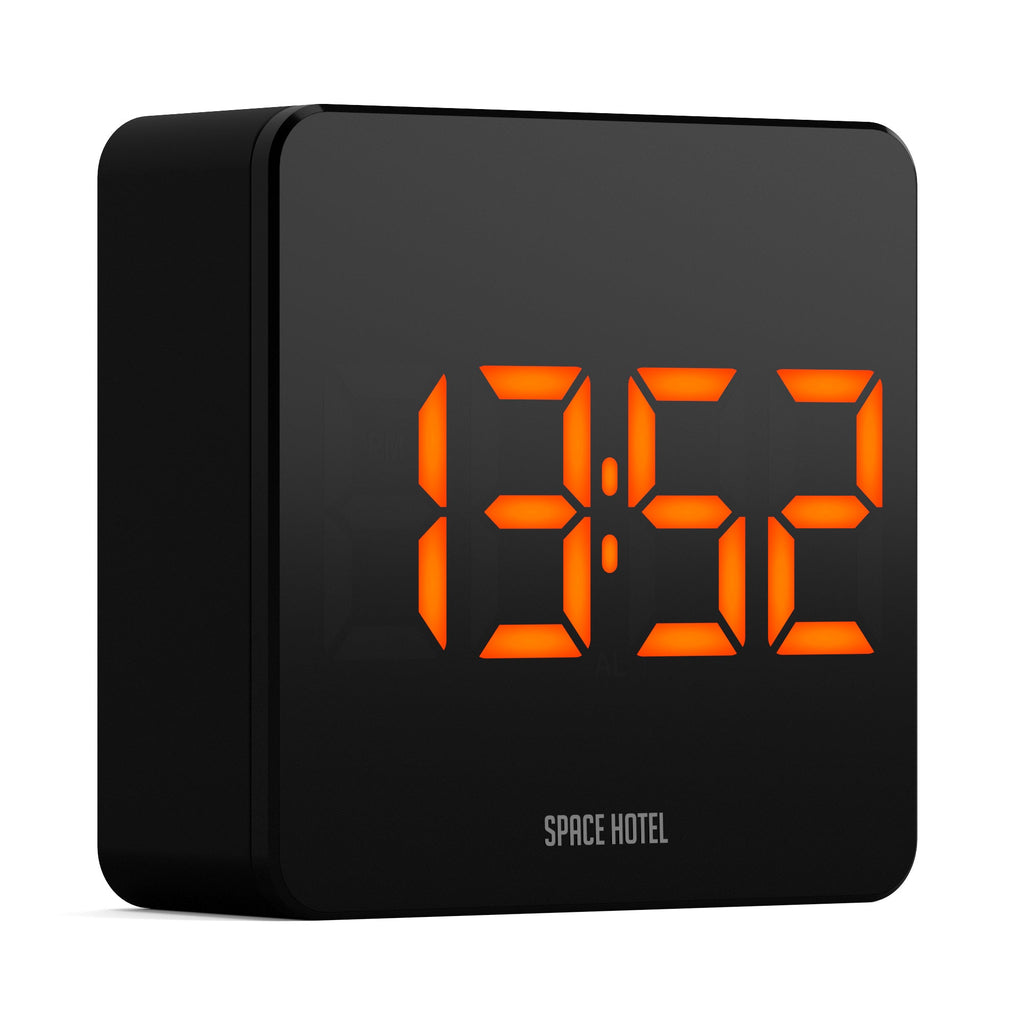 Newgate Space Hotel Orbatron Alarm Clock Black Case - Black Lens - Orange LED - Alarm Clocks