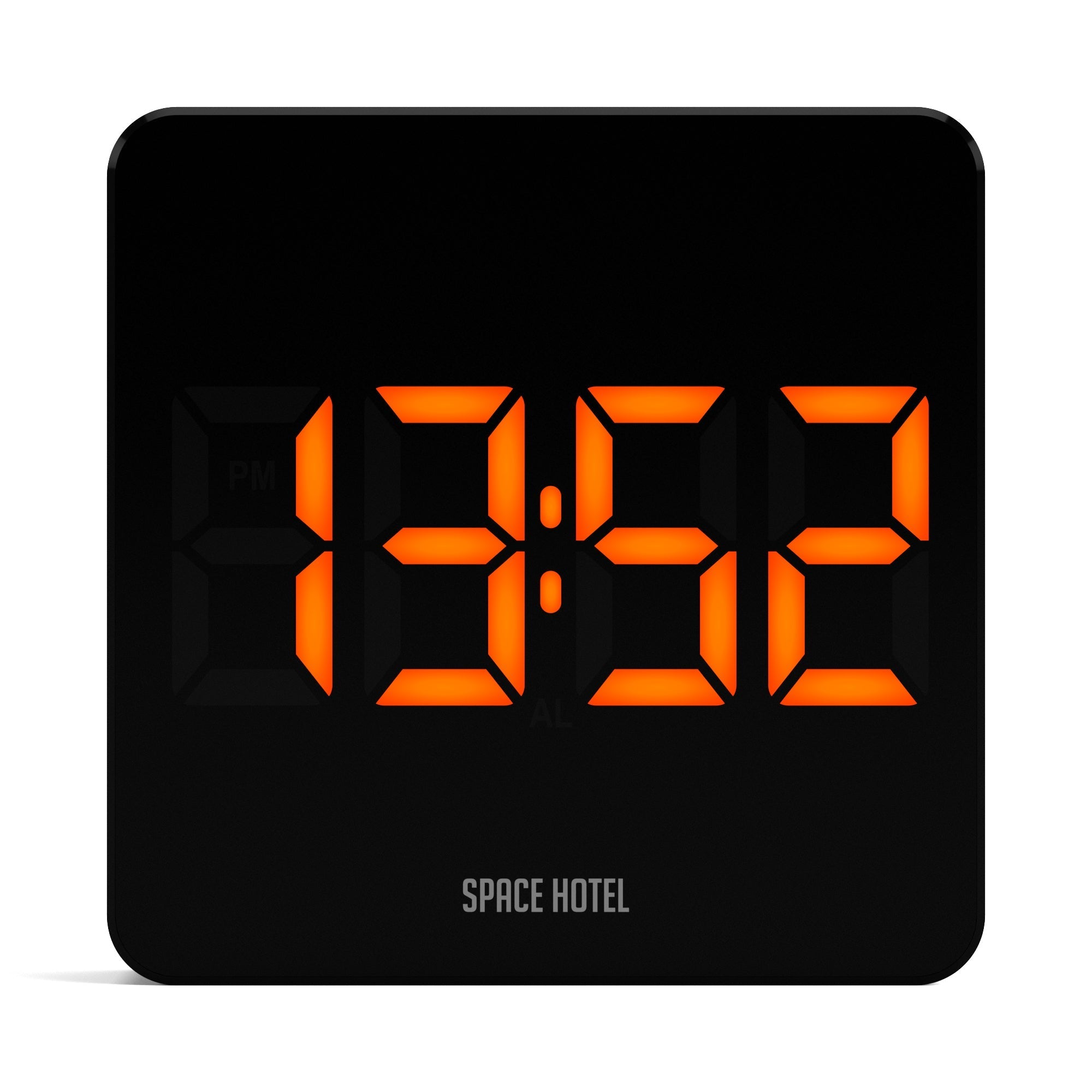 Newgate Space Hotel Orbatron Alarm Clock Black Case - Black Lens - Orange LED - Alarm Clocks