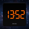 Newgate Space Hotel Orbatron Alarm Clock Black Case - Black Lens - Orange LED - Alarm Clocks