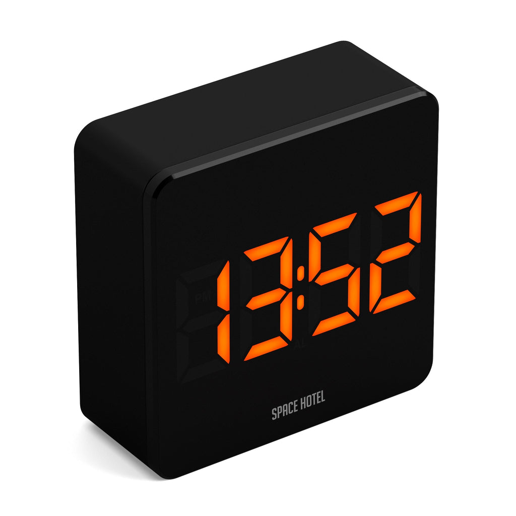Newgate Space Hotel Orbatron Alarm Clock Black Case - Black Lens - Orange LED - Alarm Clocks