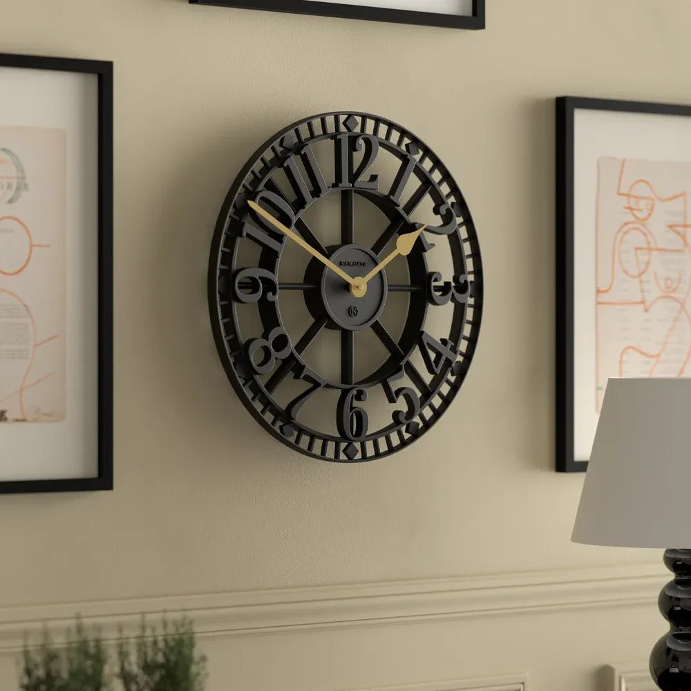 Newgate Warehouse Wall Clock - Black - Wall Clocks