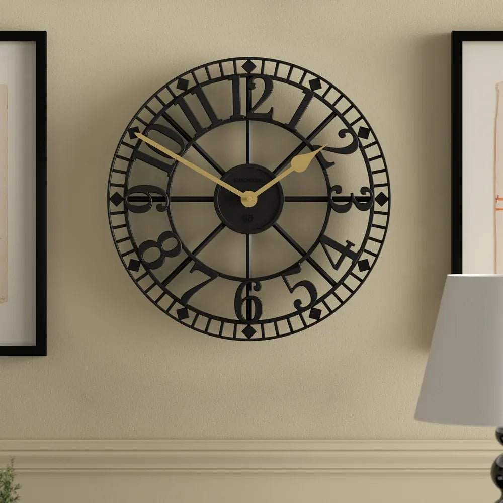 Newgate Warehouse Wall Clock - Black - Wall Clocks