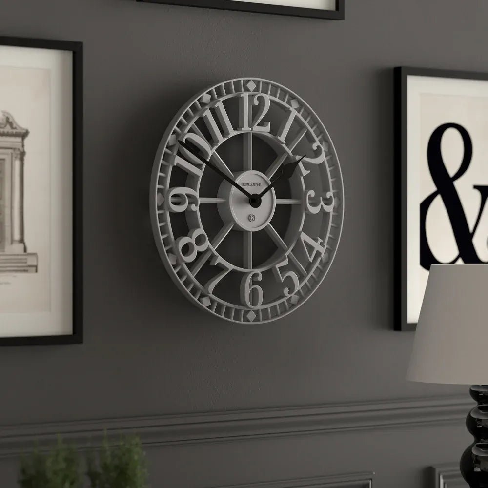 Newgate Warehouse Wall Clock - Clockwork Grey - Wall Clocks