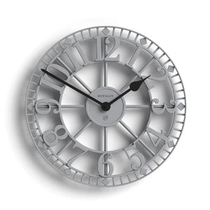 Newgate Warehouse Wall Clock - Clockwork Grey - Wall Clocks