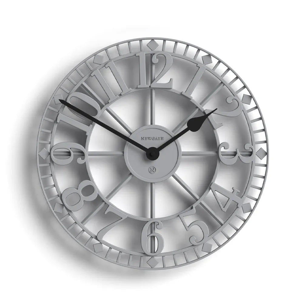 Newgate Warehouse Wall Clock - Clockwork Grey - Wall Clocks