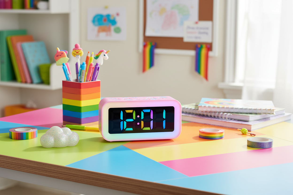 Smiggle Rainbow Clock Showcase